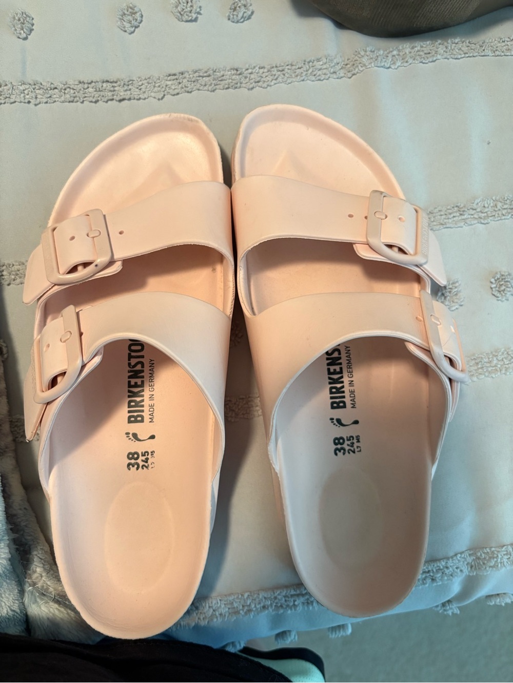 Birkenstock Two-Strap Sandals in Light Pink